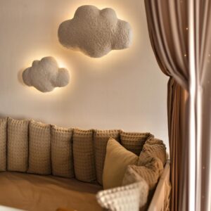 Bouclé Cloud Wall Light ,Nursery Night Lamp ,Kids Room Decor