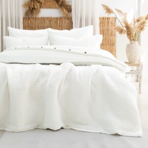 Waffle Duvet Cover: Luxury Organic Turkish Cotton Bedding Set