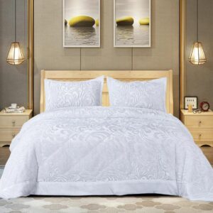 Luxury Quilted Velvet Bedspread Set – 3 Piece Bedding with Pillow Shams