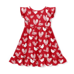 Millie Loves Lily Girls Valentine's Day Red Hearts Angel Wing Dress, Big Girls, Size 8