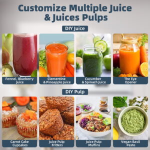 Juicer Machine, 400W Centrifugal Juice Extractor with Wide Mouth 3” Feed Chute for Fruit Vegetable with 3-Speed Setting, Easy to Clean, Black