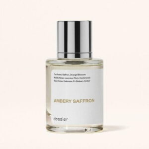 Dossier Ambery Saffron Eau De Parfum, Inspired by MFK's Baccarat Rouge 540, Unisex Perfume, 1.7 oz