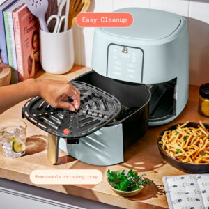 Beautiful 6 Qt Air Fryer with TurboCrisp Technology, EverGood™ Ceramic Nonstick Coating, Hydrangea by Drew Barrymore