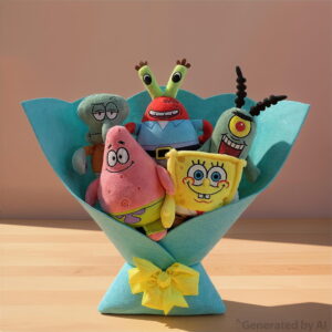 Large Spongebob Plush Bouquet, 13&quote;, Valentine's Day by Ruz