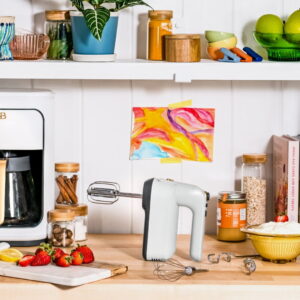Beautiful 6-Speed Electric Hand Mixer, White Icing by Drew Barrymore