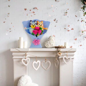 Medium Bluey & Bingo Plush Bouquet, 13&quote;, Valentine's Day by Ruz