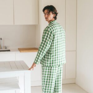 Classic linen pyjama set HARRY. Long sleeve pyjama. Men's pyjama sets.